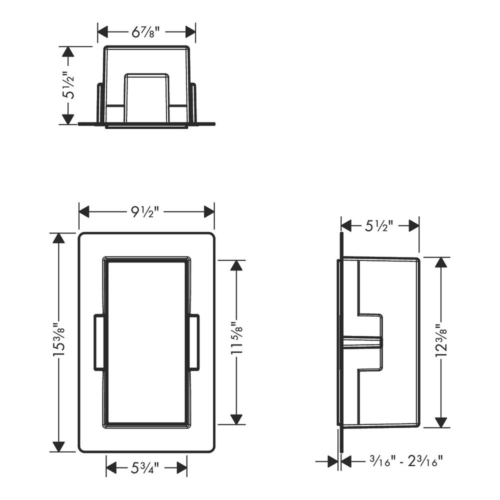 hansgrohe XtraStoris Minimalistic Wandnische rahmenlos 300x150x140mm, Mattweiß... HANSGROHE-56076700 4059625351406 (Abb. 4)