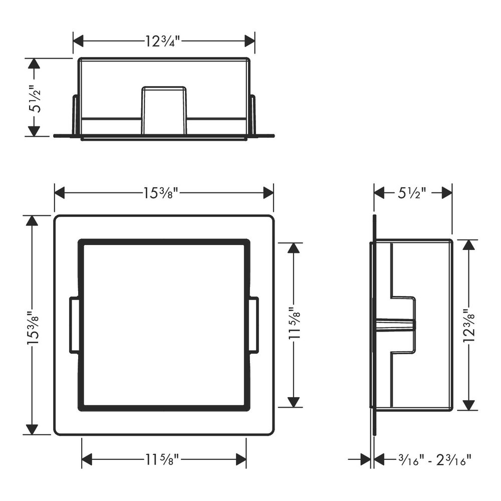 hansgrohe XtraStoris Minimalistic Wandnische rahmenlos 300x300x140mm, Mattschwarz... HANSGROHE-56079670 4059625351383 (Abb. 4)