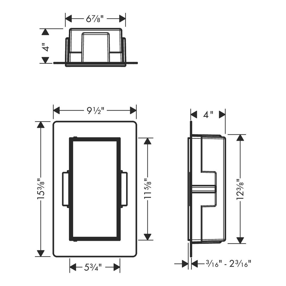 hansgrohe XtraStoris Rock Wandnische, Mattschwarz mit befliesbarer Tür 300x150x100m... HANSGROHE-56082670 4059625351352 (Abb. 4)