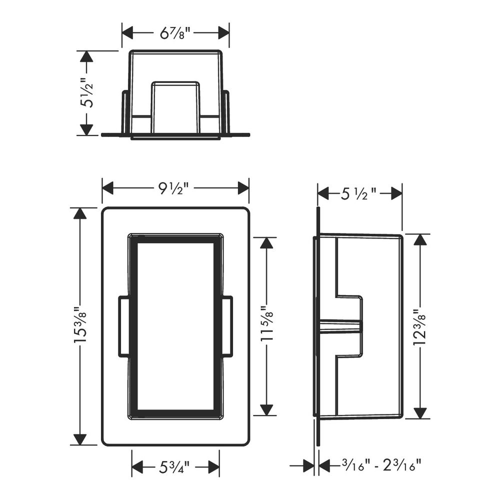 hansgrohe XtraStoris Rock Wandnische Mattweiß mit befliesbarer Tür 300x150x140mm... HANSGROHE-56088700 4059625351284 (Abb. 4)