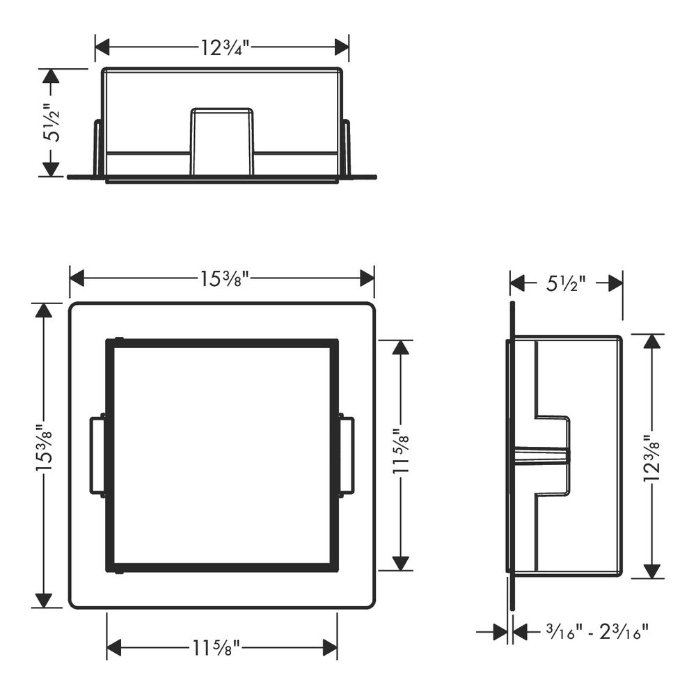 hansgrohe XtraStoris Rock Wandnische, Mattschwarz mit befliesbarer Tür 300x300x140m... HANSGROHE-56091670 4059625351260 (Abb. 4)