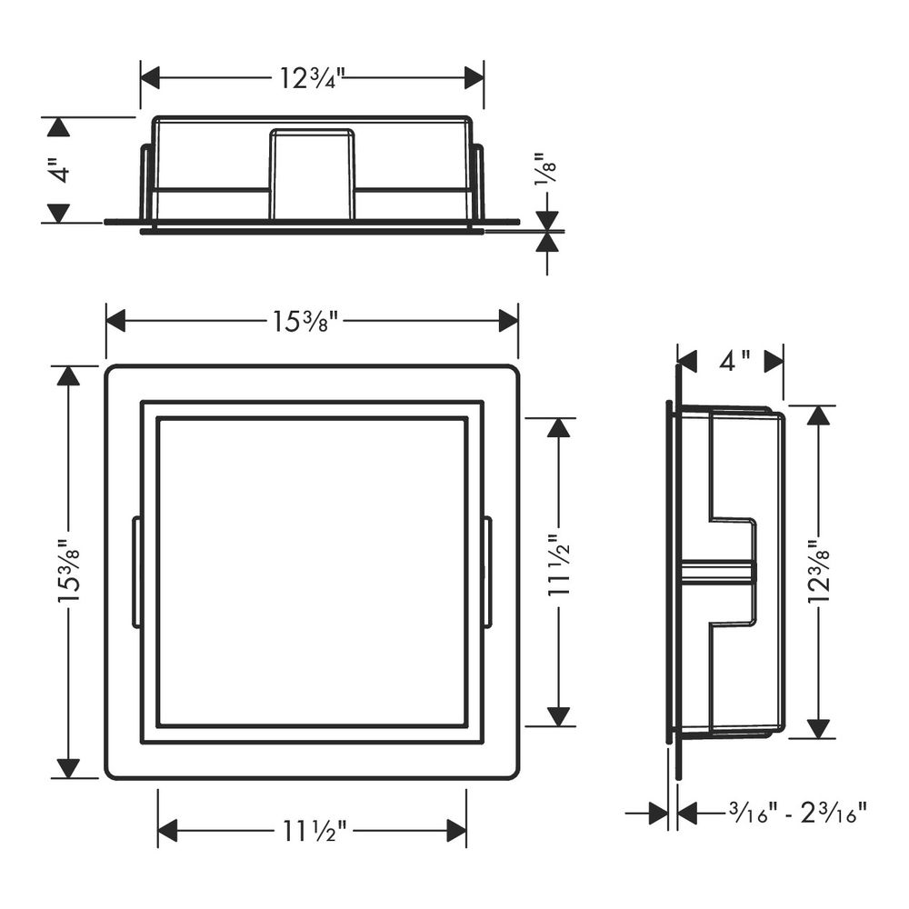 hansgrohe XtraStoris Individual Wandnische Mattweiß, Mattschwarz mit Designrahmen 3... HANSGROHE-56099670 4059625348741 (Abb. 3)