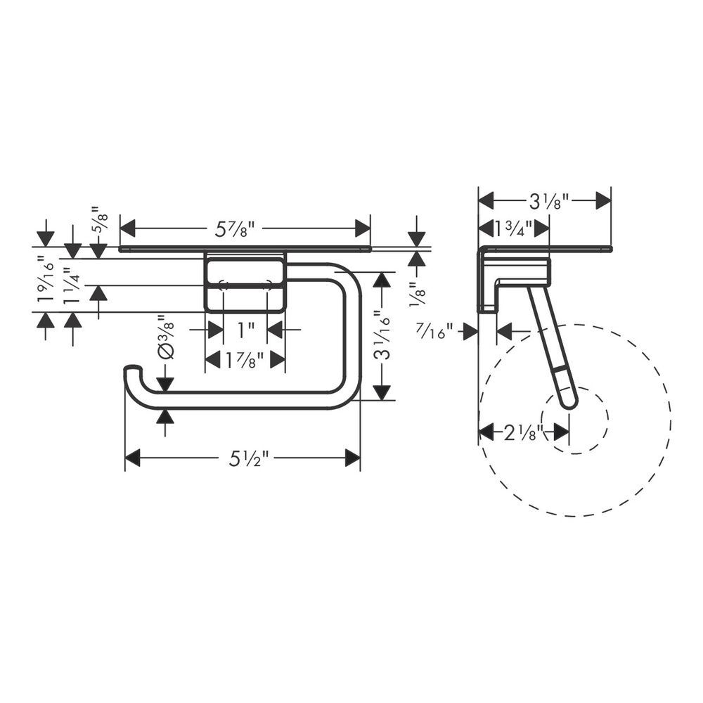 hansgrohe AddStoris Toilettenpapierhalter mit Ablage, Mattschwarz... HANSGROHE-41772670 4059625296653 (Abb. 4)