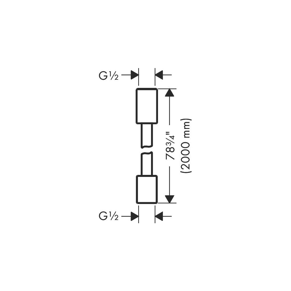 Hansgrohe AXOR ShowerSolutions Textilbrauseschlauch 200cm, zylindrischen Muttern, G... HANSGROHE-28291670 4059625476420 (Abb. 2)