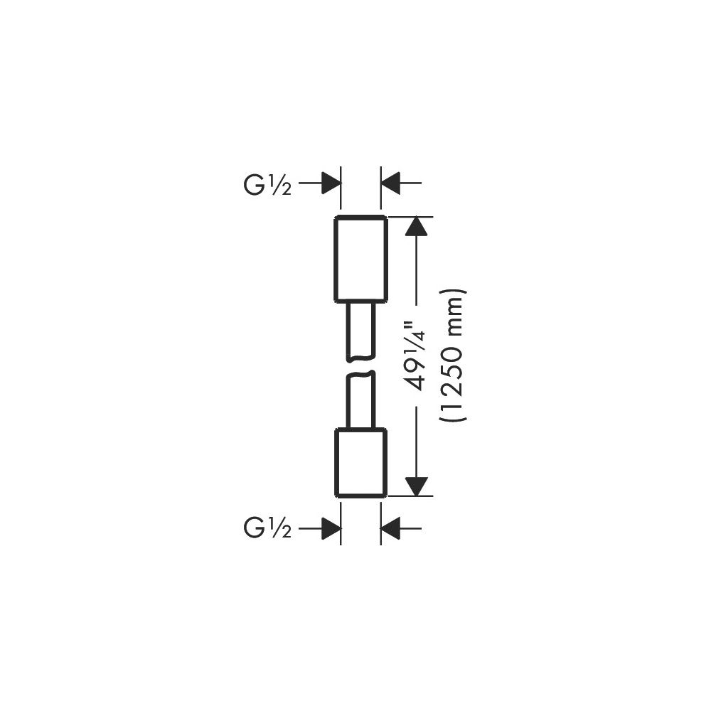 Hansgrohe AXOR ShowerSolutions Textilbrauseschlauch 125cm, zylindrischen Muttern, G... HANSGROHE-28228300 4059625477076 (Abb. 3)