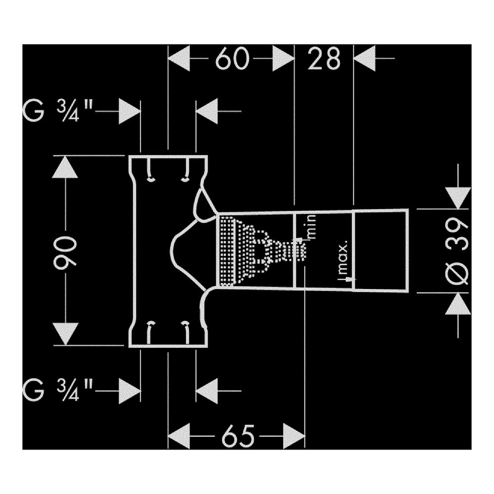 hansgrohe Grundkörper 130l/min für Abstellventil Unterputz Spindel DN 20... HANSGROHE-15970180 4011097345208 (Abb. 7)