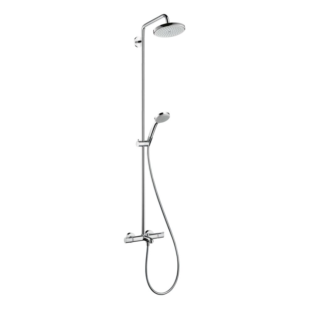 hansgrohe Croma Showerpipe 220mm 1jet 22l/min mit Wannenthermostat, Chrom... HANSGROHE-27223000 4011097690162 (Abb. 1)