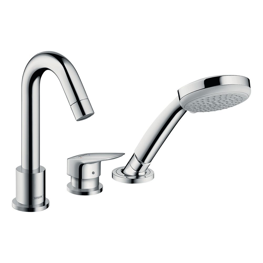 hansgrohe Logis 3-Loch Einhebel-Wannenrandmischer für Secuflex, Chrom... HANSGROHE-71310000 4011097738338 (Abb. 1)