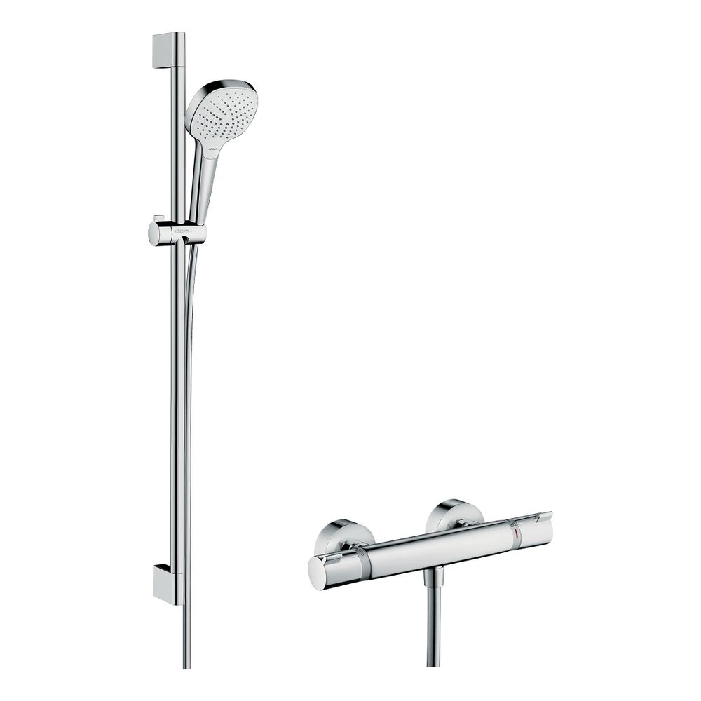 hansgrohe Croma Select E Brausesystem Aufputz Vario, 900mm Brausestange, Weiß/Chrom... HANSGROHE-27082400 4011097755250 (Abb. 1)