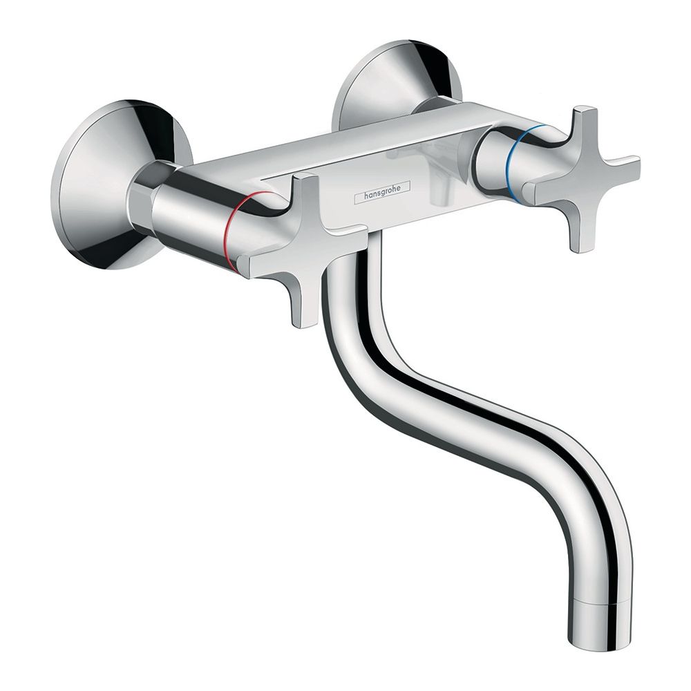 hansgrohe 2-Griff Spültischarmatur Logis M32 Wandmodell 1jet chrom... HANSGROHE-71287000 4011097754017 (Abb. 1)