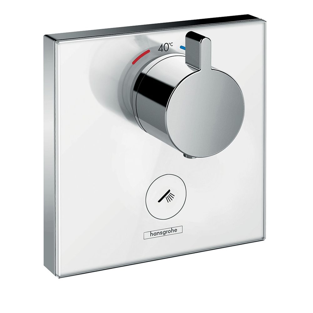 hansgrohe Shower Select Glas Thermostat HighFlow Unterputz Weiß/Chrom für 1 Verbrau... HANSGROHE-15735400 4011097777511 (Abb. 1)