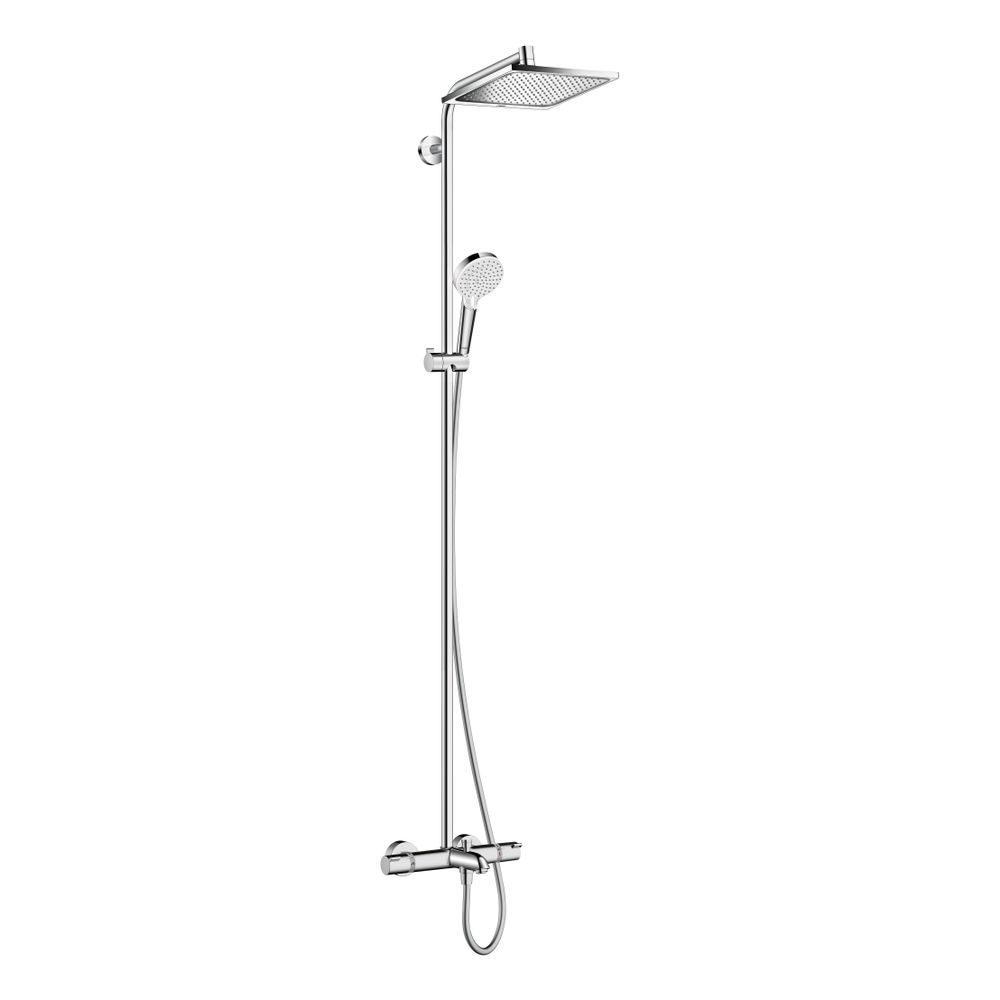 hansgrohe Crometta E Showerpipe 240mm 1jet 19,5l/min mit Wannenthermostat, Chrom... HANSGROHE-27298000 4011097801681 (Abb. 1)