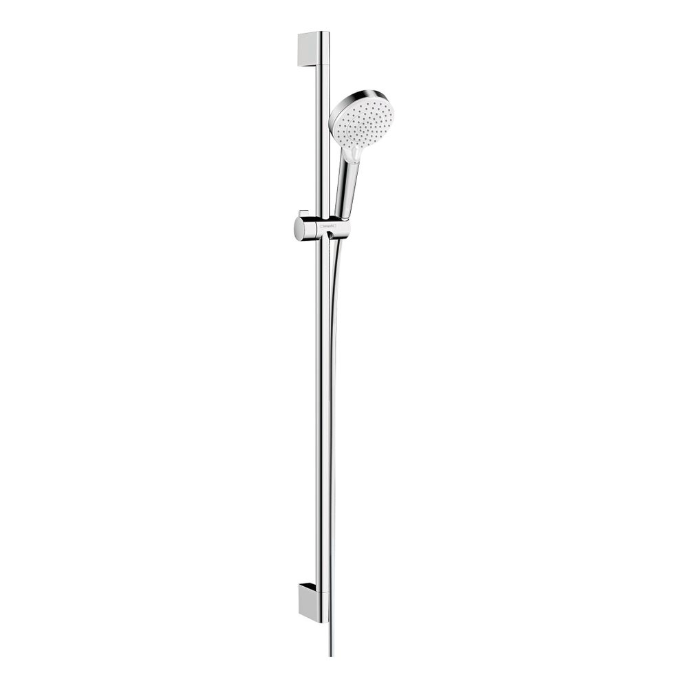 hansgrohe Crometta Brauseset 100mm Vario mit Brausestange 900mm 13,8l/min Weiß/Chro... HANSGROHE-26536400 4011097792019 (Abb. 1)