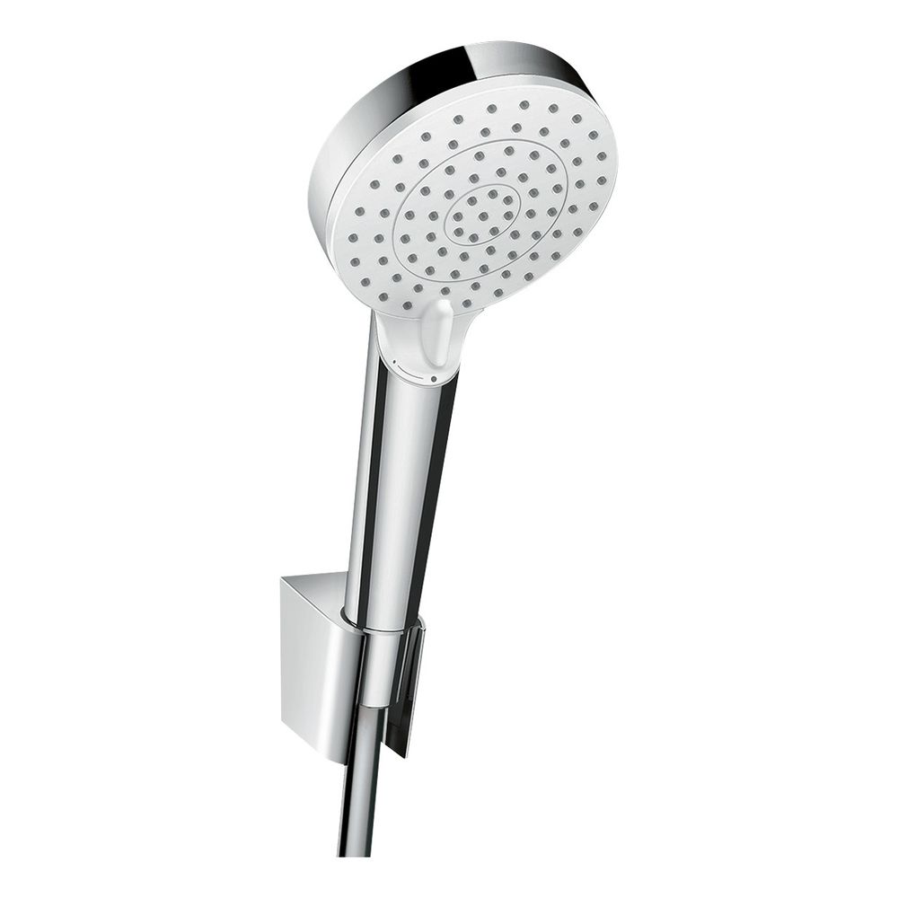 hansgrohe Crometta Brausehalterset 100mm Vario mit Brauseschlauch 1,25m, Weiß/Chrom... HANSGROHE-26691400 4011097791906 (Abb. 1)