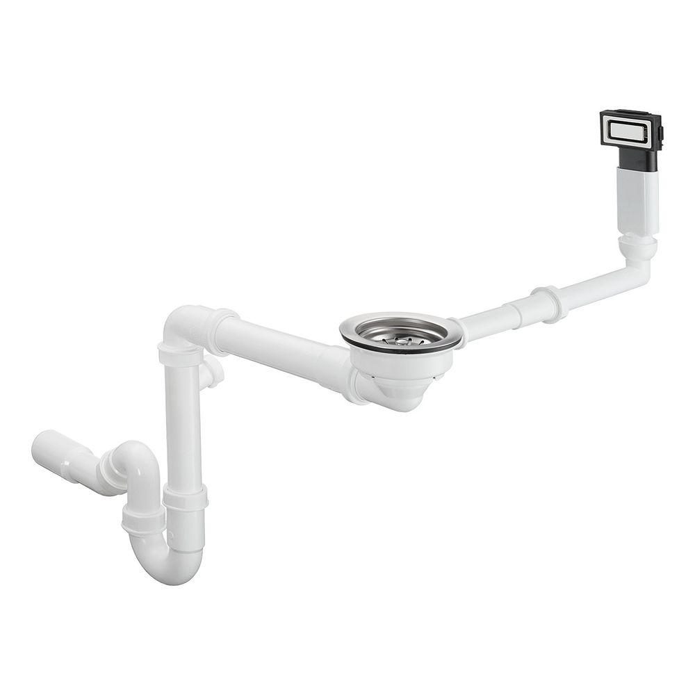 hansgrohe D14-10 Manuelle Ab-, Überlaufgarnitur für Einzelbecken, Edelstahl... HANSGROHE-43921800 4059625248737 (Abb. 1)