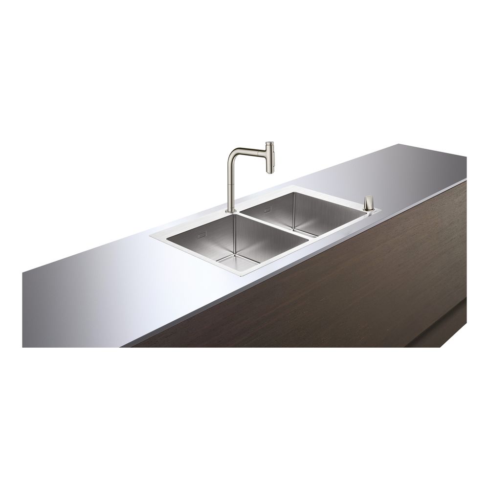 hansgrohe Spülencombi 370x370 C71-F765-10 ST edelstahl-optik... HANSGROHE-43203800 4059625025499 (Abb. 1)