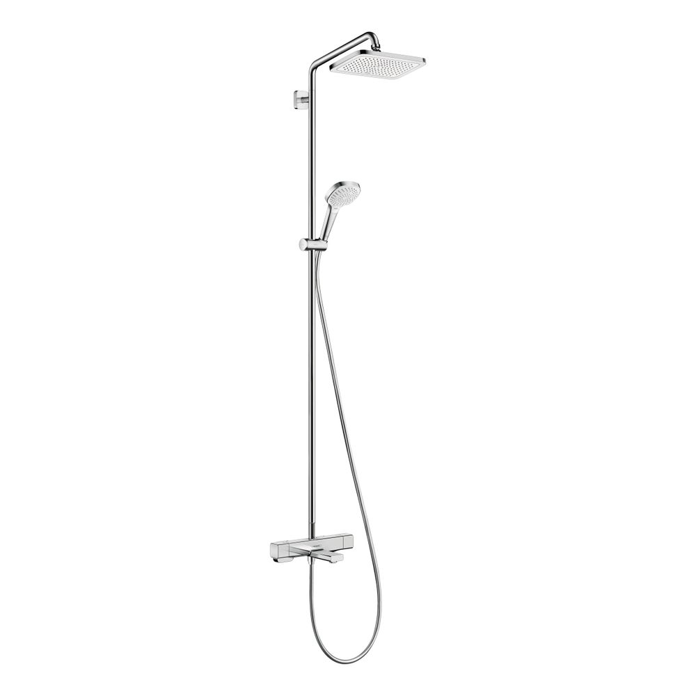 hansgrohe Croma E Showerpipe 280mm 1jet 20,3l/min mit Wannenthermostat, Chrom... HANSGROHE-27687000 4059625196038 (Abb. 1)