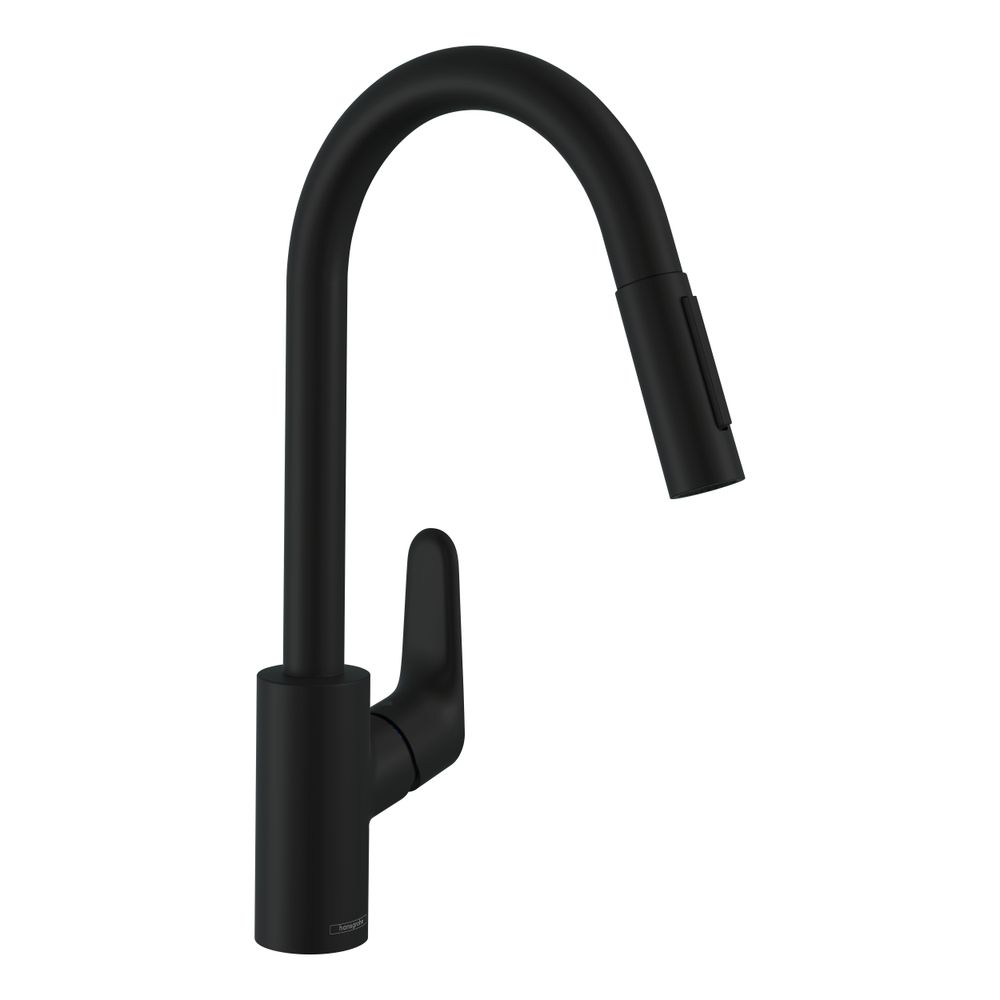 hansgrohe Focus M41 Einhebel-Küchenmischer 240mm 10l/min 2jet, Mattschwarz, Auszieh... HANSGROHE-31815670 4059625231180 (Abb. 1)
