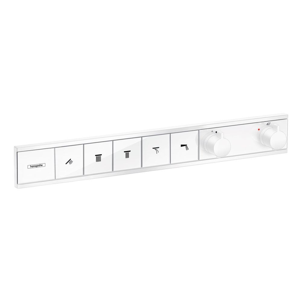 hansgrohe RainSelect Thermostat Unterputz für 5 Verbraucher, Mattweiß... HANSGROHE-15384700 4059625201213 (Abb. 1)