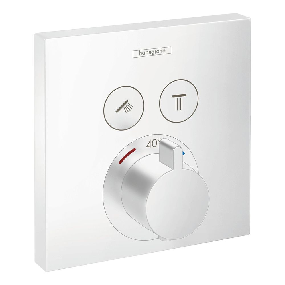 hansgrohe Shower Select Thermostat Unterputz Mattweiß für 2 Verbraucher... HANSGROHE-15763700 4059625230923 (Abb. 1)