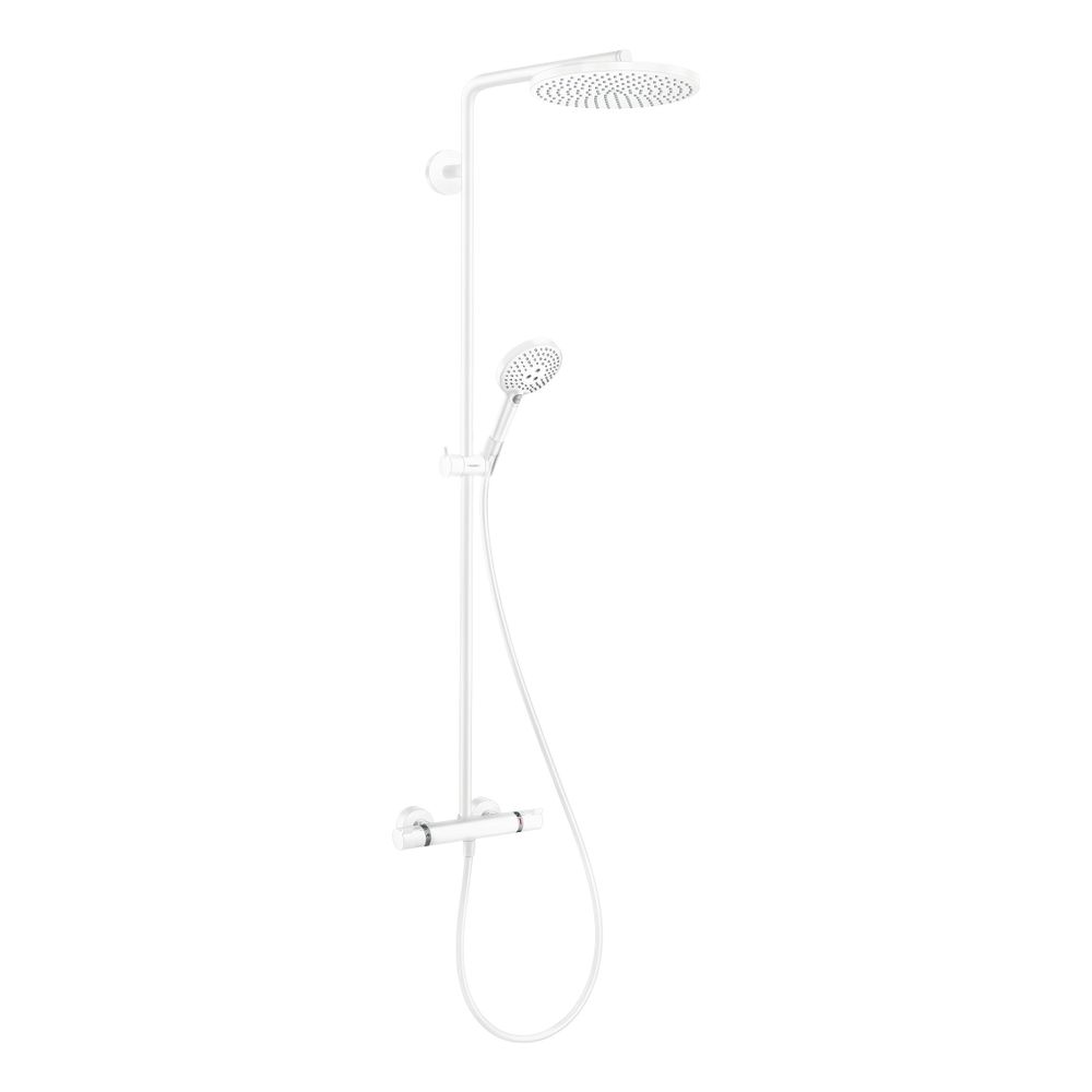 hansgrohe Raindance Select S Showerpipe 240mm 1jet 16l/min PowderRain Mattweiß mit ... HANSGROHE-27633700 4059625231005 (Abb. 1)