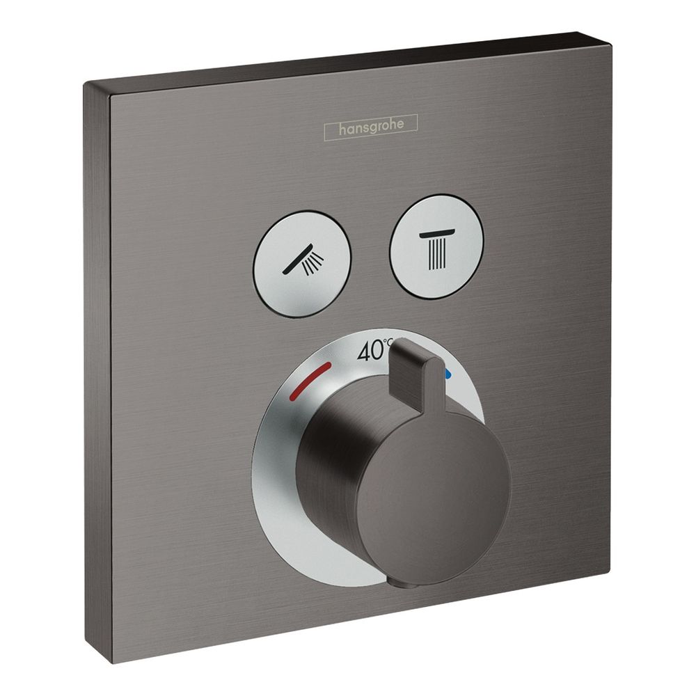 hansgrohe Shower Select Thermostat Unterputz Schwarz/Chrom gebürstet für 2 Verbrauc... HANSGROHE-15763340 4059625230909 (Abb. 1)