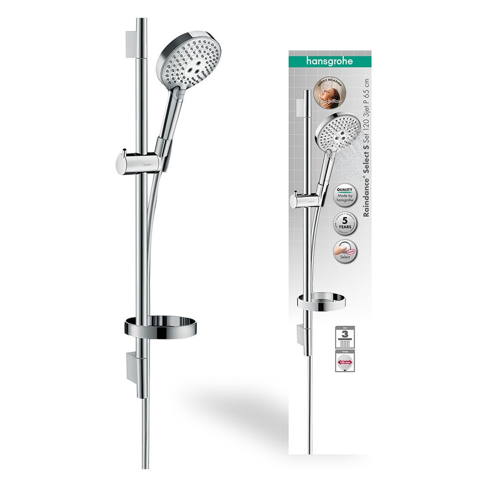 hansgrohe Raindance Select S Brauseset 120mm 3jet PowderRain mit Brausestange 650mm... HANSGROHE-27654000 4059625154908 (Abb. 2)