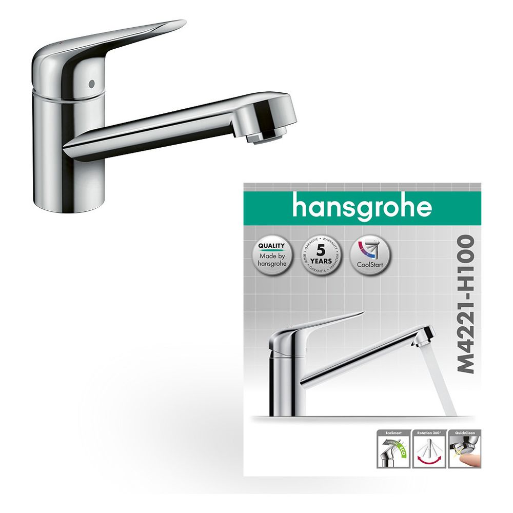hansgrohe Focus M42 Einhebel-Küchenmischer 100mm, CoolStart, EcoSelection 12l/min, ... HANSGROHE-71809000 4059625084984 (Abb. 3)