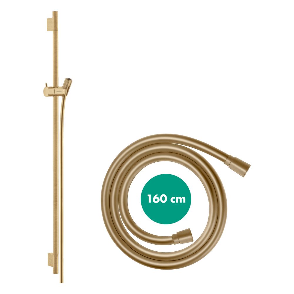 Hansgrohe Unica Brausestange S Puro 90cm, Isiflex Brauseschlauch 160cm, Brushed Bro... HANSGROHE-28631140 4059625231098 (Abb. 2)