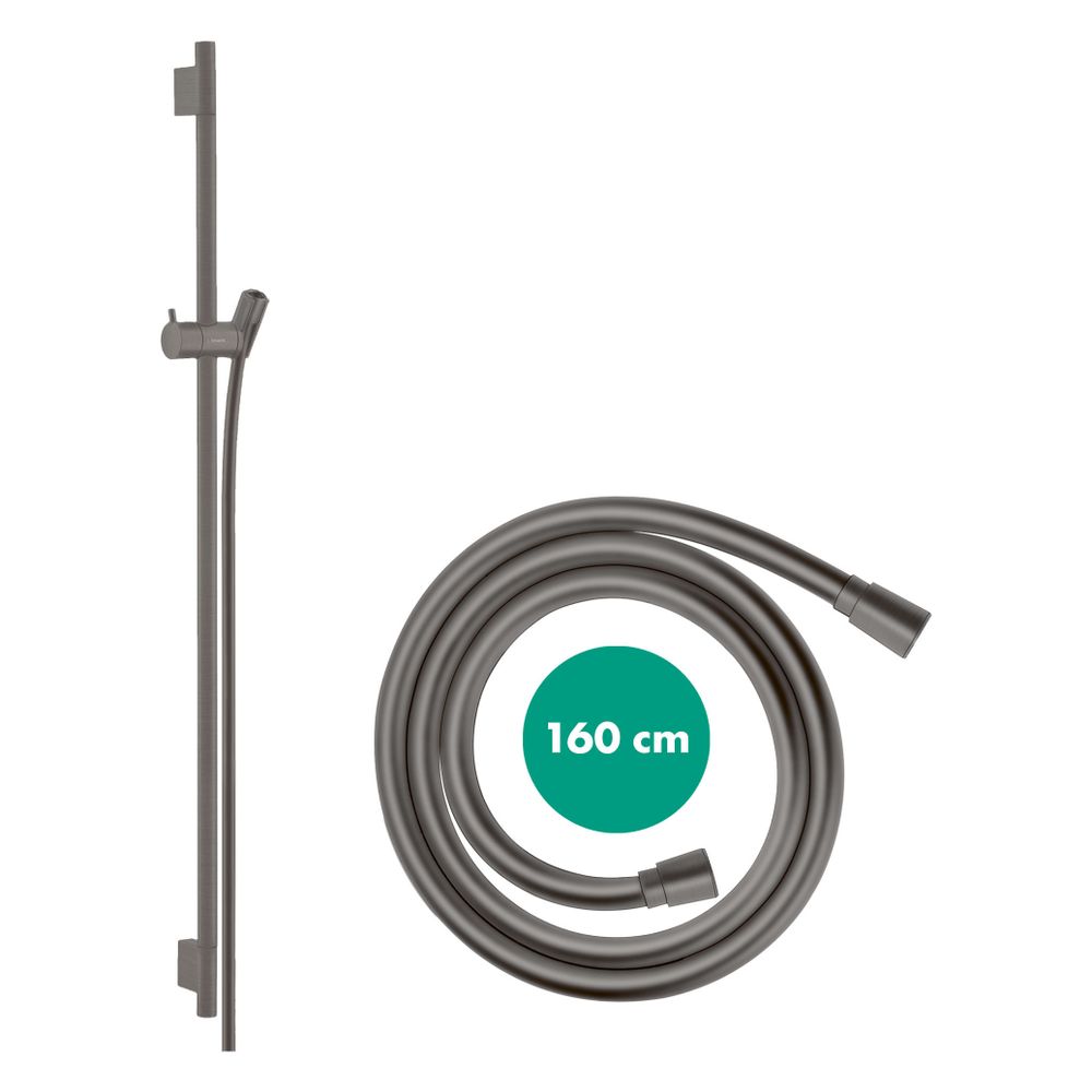 Hansgrohe Unica Brausestange S Puro 90cm, Isiflex Brauseschlauch 160cm, Brushed Bla... HANSGROHE-28631340 4059625229606 (Abb. 2)