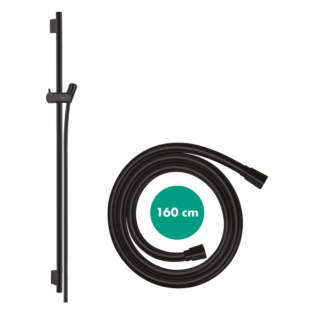 hansgrohe Unica Brausestange S Puro 1008mm Mattschwarz mit Isiflex Brauseschlauch 1... HANSGROHE-28631670 4059625231104 (Abb. 2)
