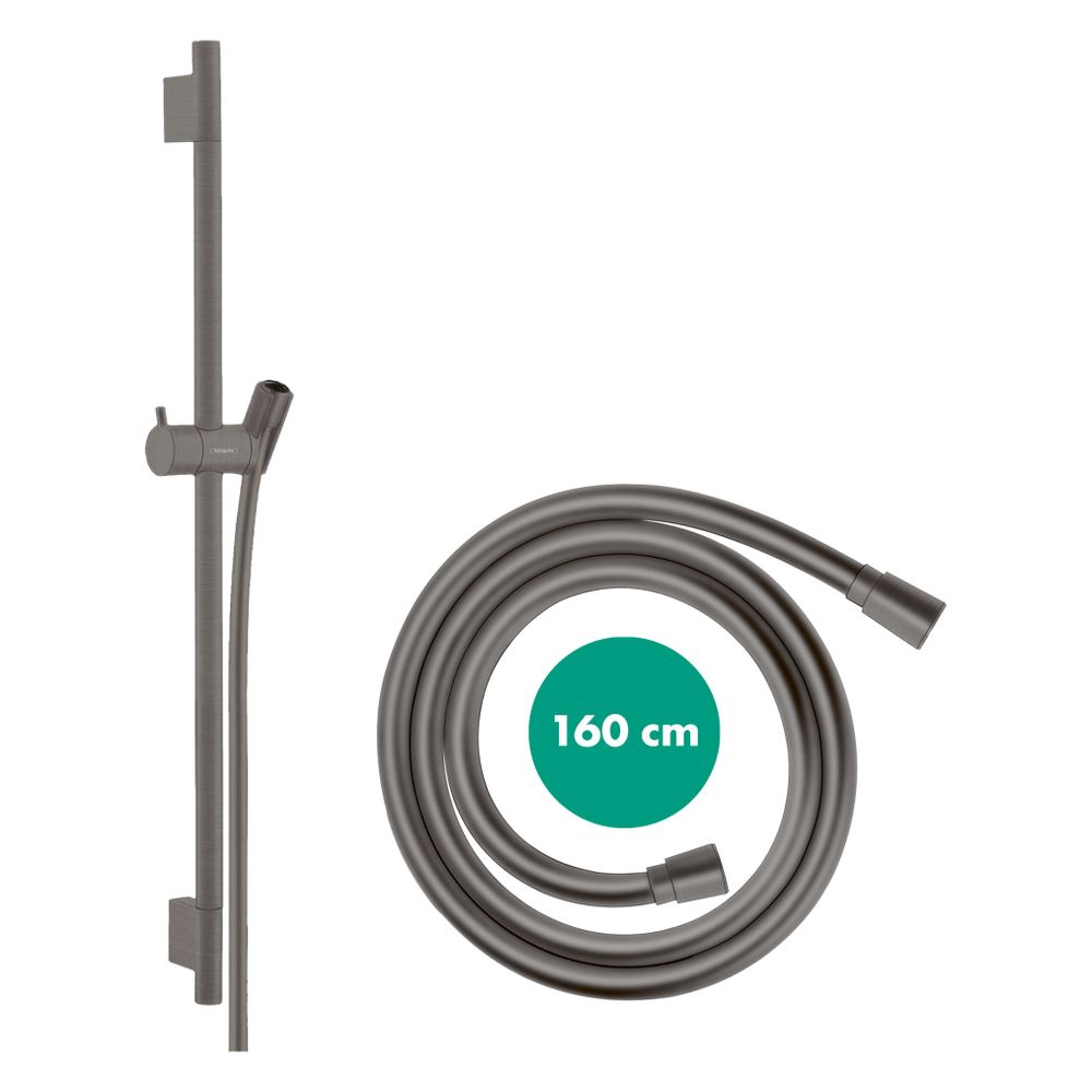 hansgrohe Unica Brausestange S Puro 718mm Schwarz/Chrom gebürstet mit Isiflex Braus... HANSGROHE-28632340 4059625231142 (Abb. 2)