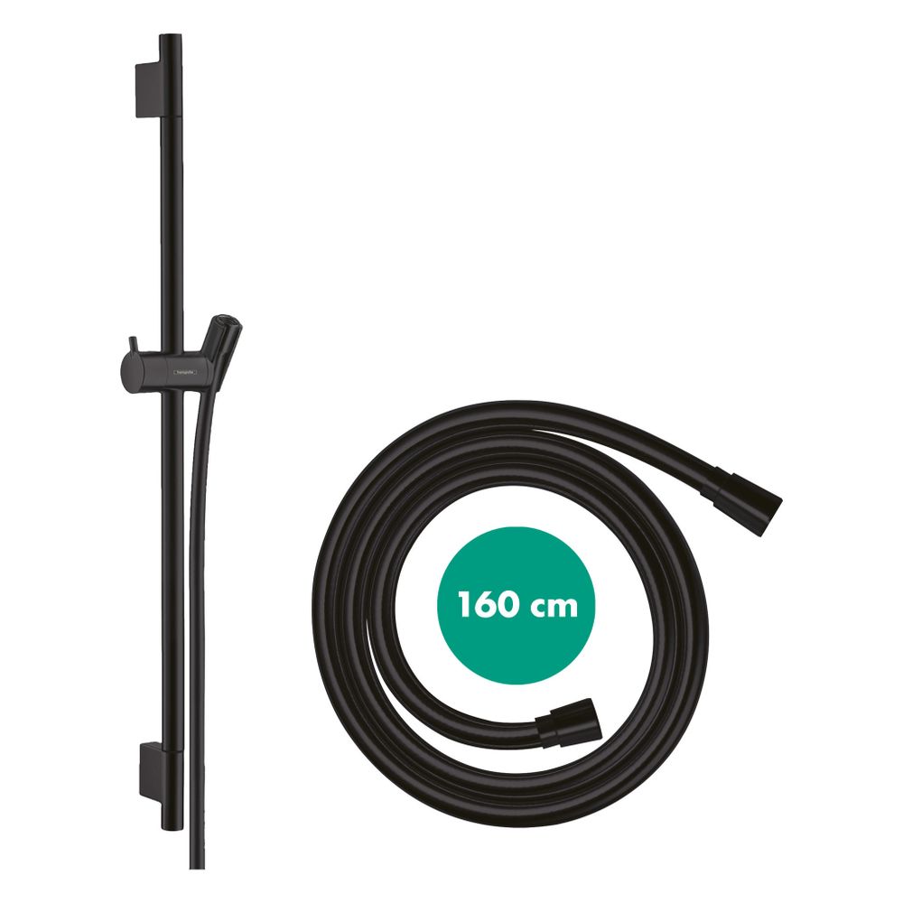 Hansgrohe Unica Brausestange S Puro 65cm, Isiflex Brauseschlauch 160cm, Mattschwarz... HANSGROHE-28632670 4059625231159 (Abb. 2)