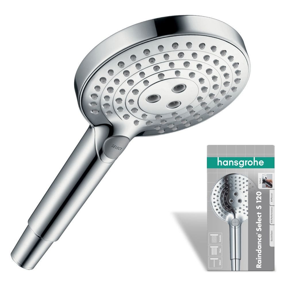 Hansgrohe Raindance Select S Handbrause 120mm, 15l/min, 3jet, Chrom... HANSGROHE-26530000 4011097706764 (Abb. 4)