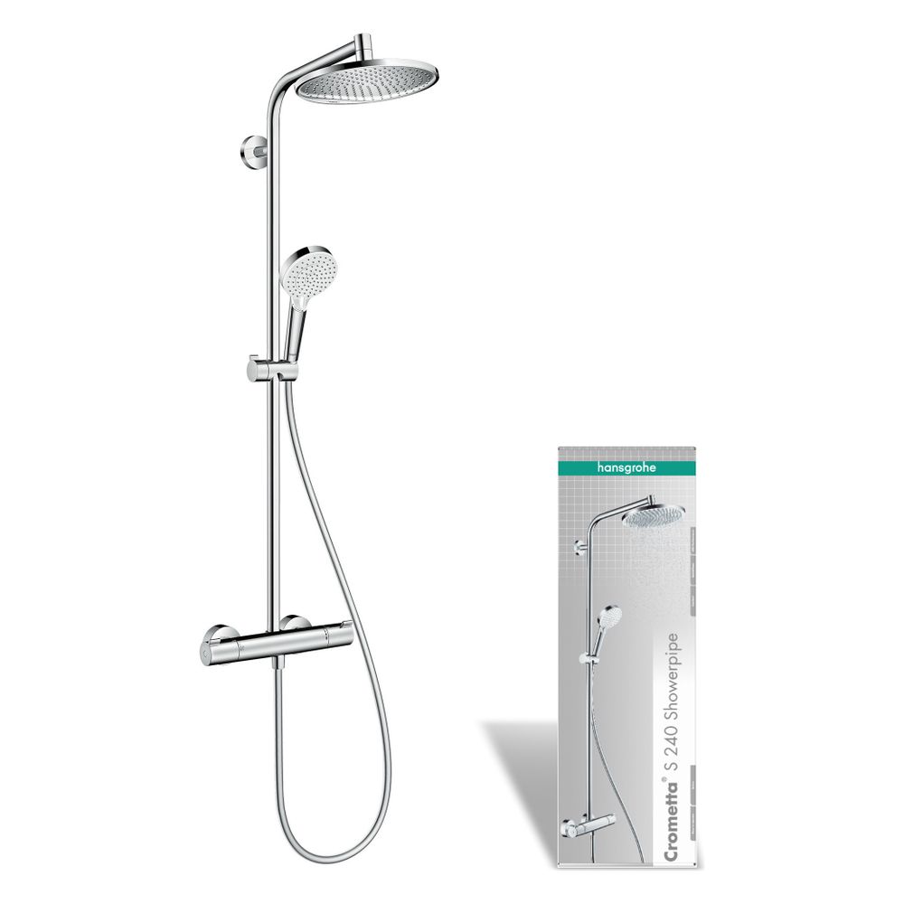 hansgrohe Crometta S Showerpipe 240mm 1jet 16l/min mit Thermostat, Chrom... HANSGROHE-27267000 4011097775944 (Abb. 2)