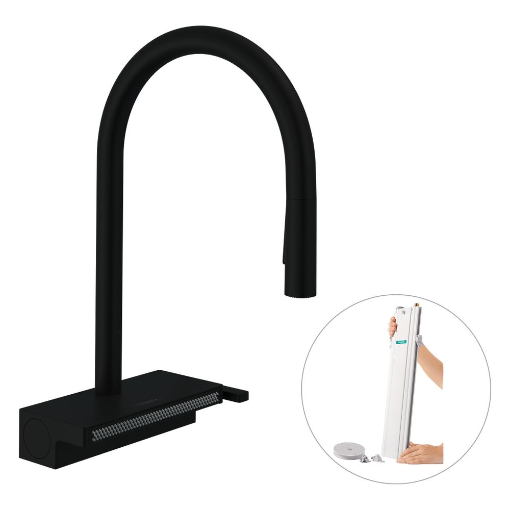hansgrohe Aquno Select M81 Einhebel-Küchenmischer 170mm 6l/min sBox, Mattschwarz, 3... HANSGROHE-73831670 4059625255162 (Abb. 2)