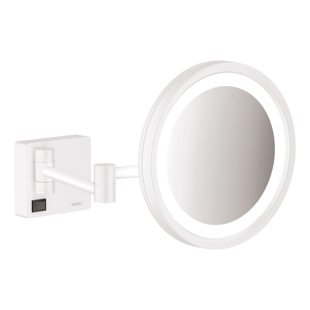 hansgrohe AddStoris Rasierspiegel mit LED Leuchte, Mattweiß... HANSGROHE-41790700 4059625321928 (Abb. 1)