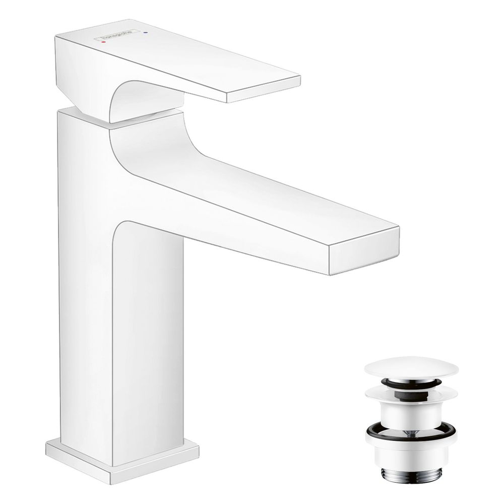 hansgrohe Metropol Einhebel-Waschtischmischer 110mm 5l/min Mattweiß Ausladung 135mm... HANSGROHE-32507700 4059625212462 (Abb. 2)
