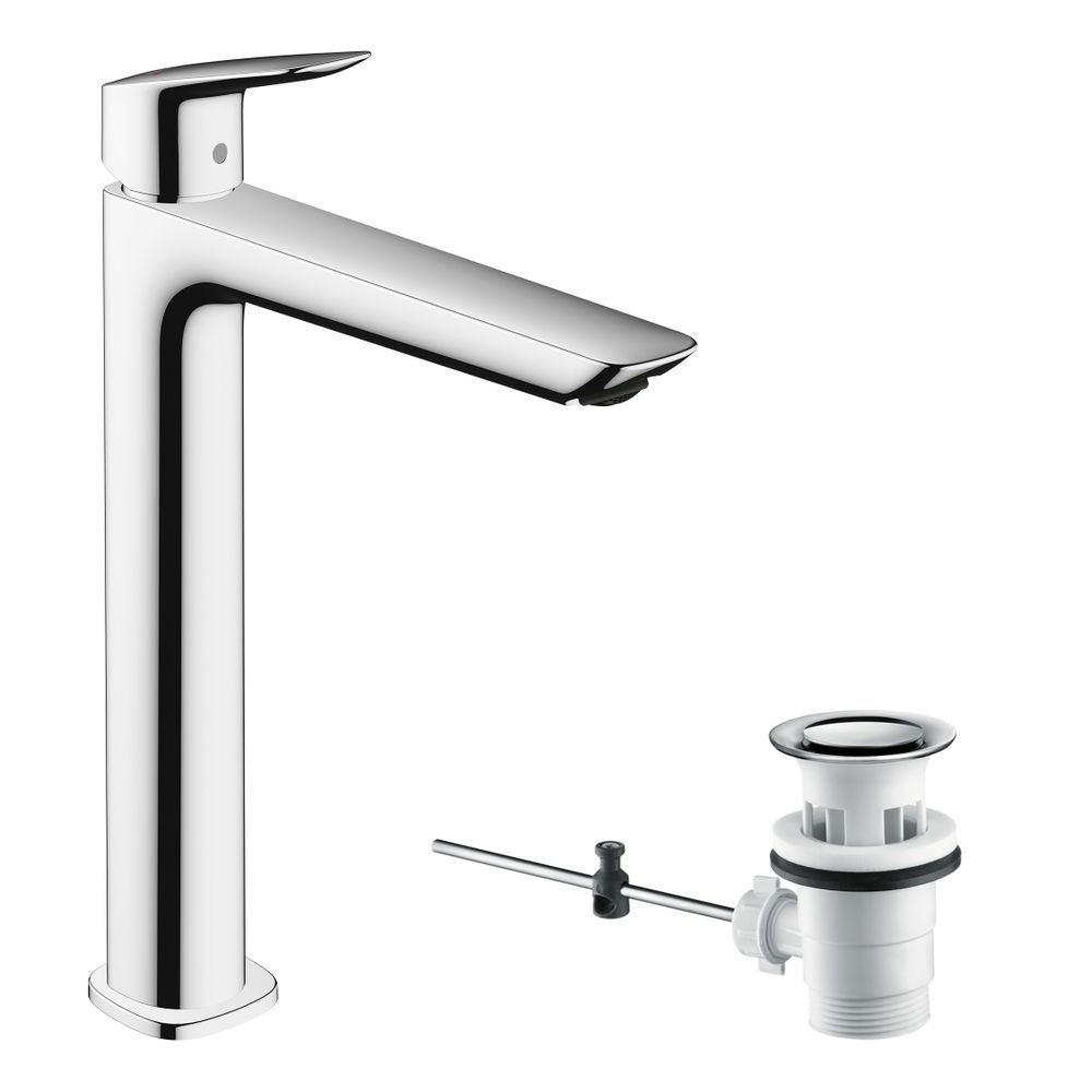 hansgrohe Logis Einhebel-Waschtischmischer 240mm 5l/min Fine Chrom für Aufsatzwasch... HANSGROHE-71257000 4059625356067 (Abb. 2)