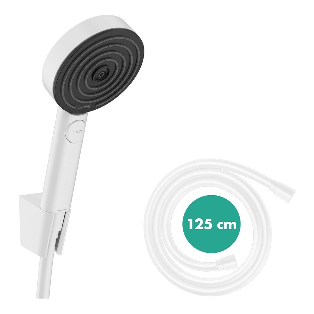 hansgrohe Pulsify Select S Brausehalterset 105mm 11,4l/min 3jet Relaxation Mattweiß... HANSGROHE-24302700 4059625358412 (Abb. 3)