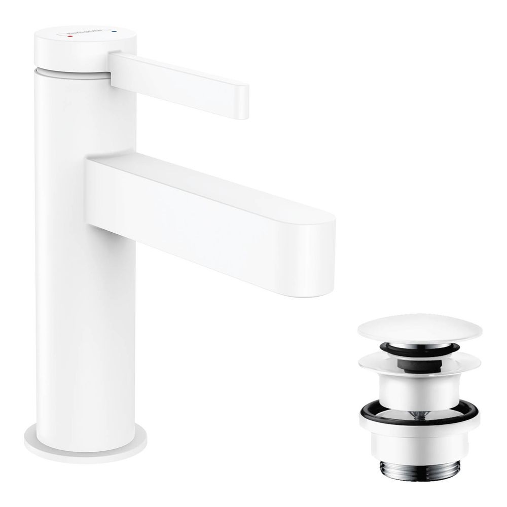 hansgrohe Finoris Waschtischmischer 100mm 5l/min mit Push-Open Garnitur, Mattweiß... HANSGROHE-76010700 4059625334447 (Abb. 2)