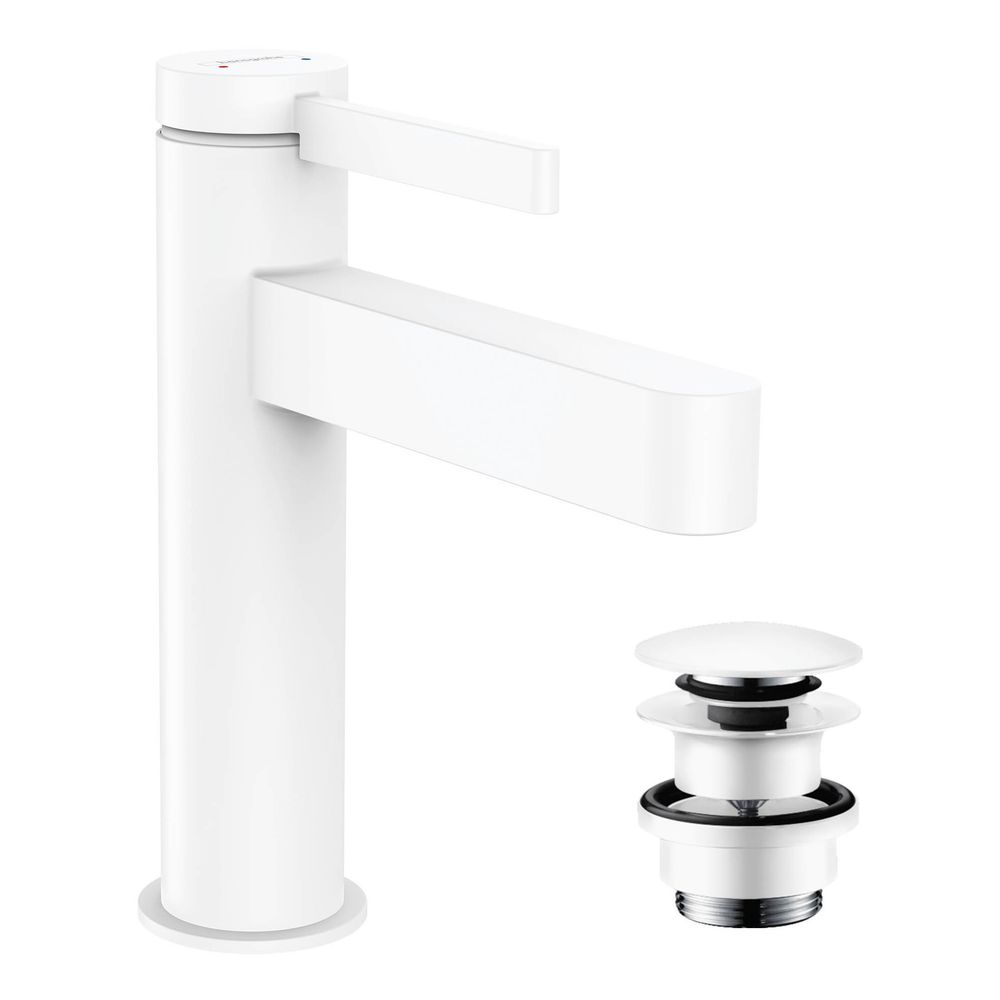 Hansgrohe Finoris Waschtischmischer 110mm 5l/min mit Push-Open Garnitur, Mattweiß... HANSGROHE-76023700 4059625334393 (Abb. 2)