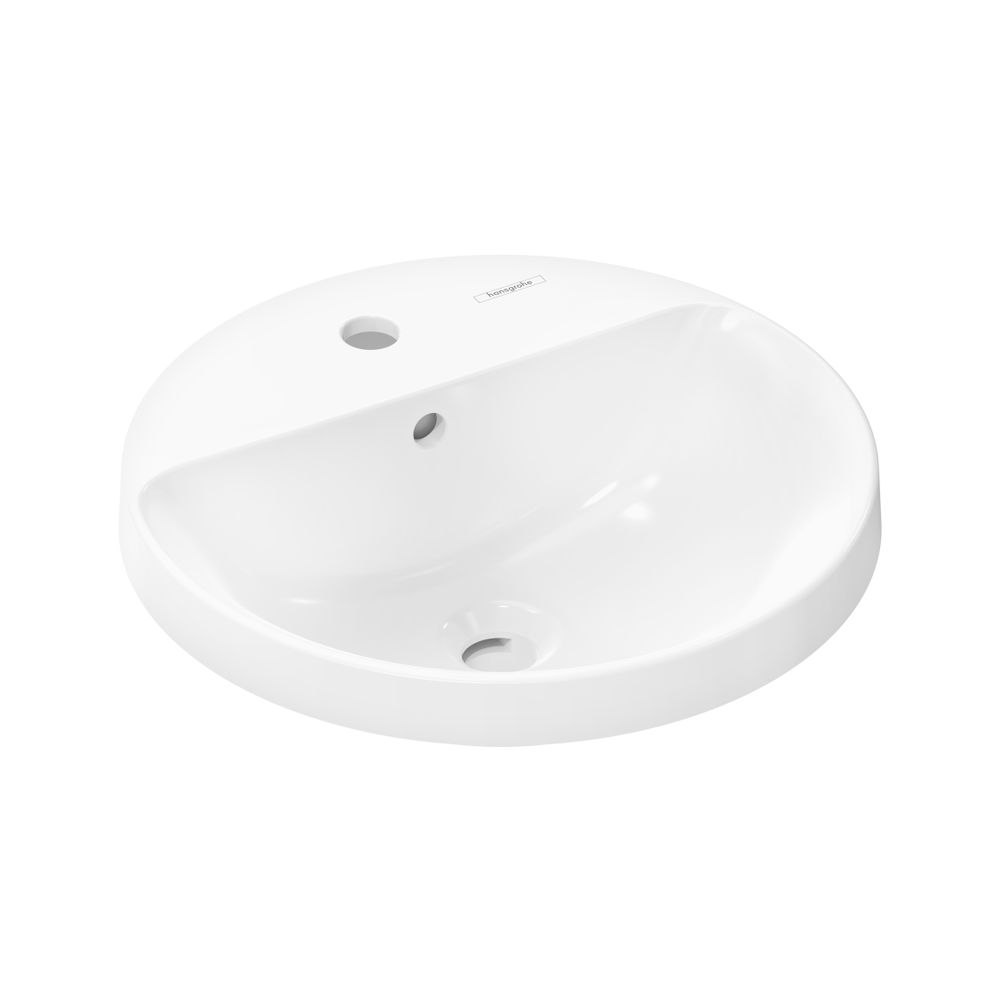 hansgrohe Xuniva S Einbauwaschtisch 450x450mm mit Hahnloch und Überlauf, Weiß... HANSGROHE-60159450 4059625475447 (Abb. 2)