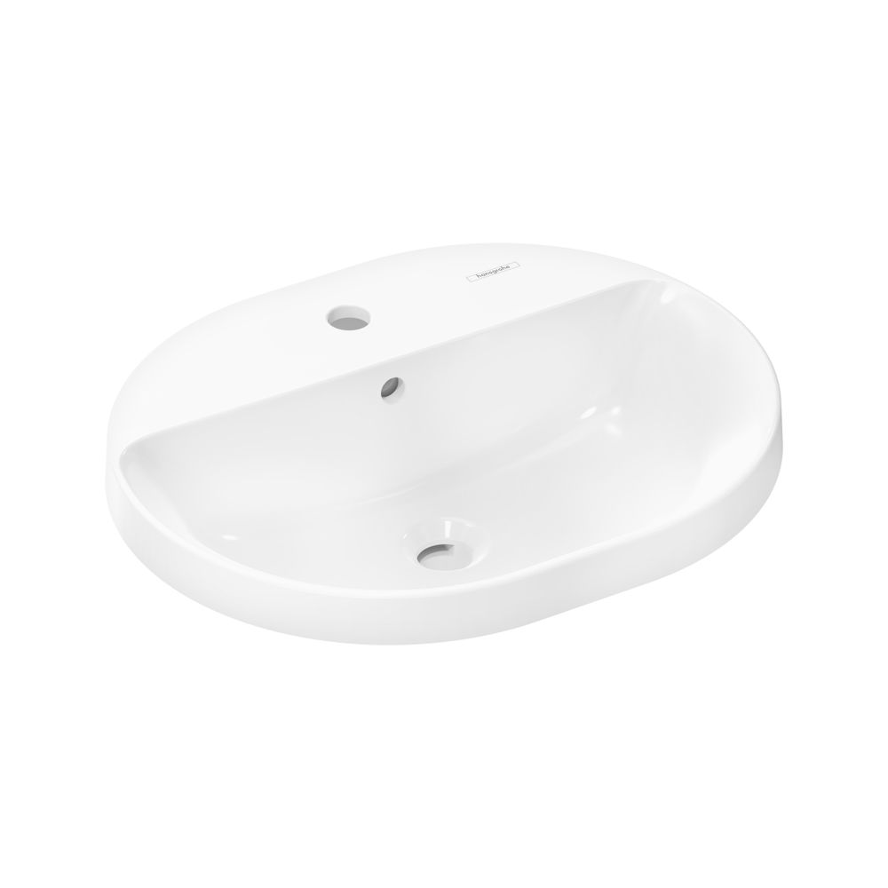 hansgrohe Xuniva U Einbauwaschtisch 550x400mm mit Hahnloch und Überlauf, Weiß... HANSGROHE-60161450 4059625475522 (Abb. 2)