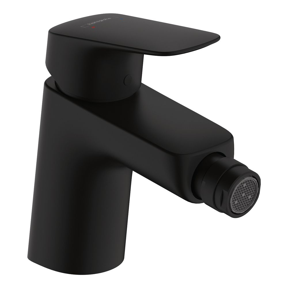 hansgrohe Logis Einhebel-Bidetmischer 70mm 7,2l/min Mattschwarz mit Zugstangen-Garn... HANSGROHE-71204670 4059625461648 (Abb. 1)