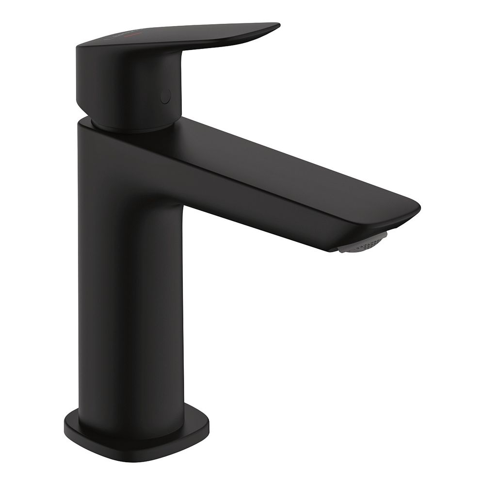 hansgrohe Logis Einhebel-Waschtischmischer 110mm 5l/min Fine CoolStart, Mattschwarz... HANSGROHE-71255670 4059625462171 (Abb. 1)