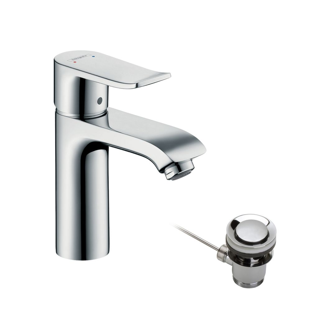 hansgrohe Metris Einhebel-Waschtischmischer 110mm 5l/min mit Zugstangen-Garnitur, C... HANSGROHE-31080000 4011097660967 (Abb. 2)