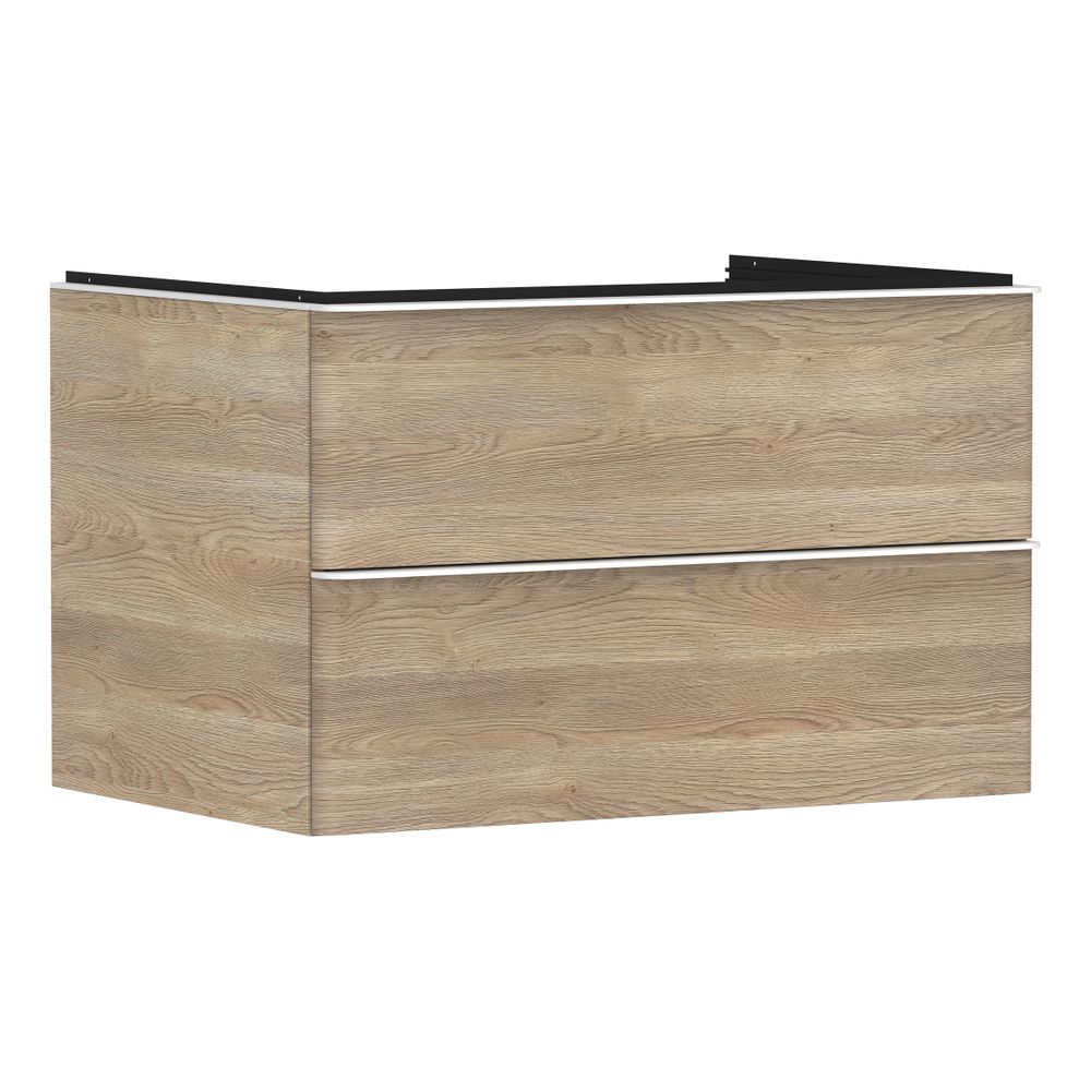 hansgrohe Xelu Q Waschtischunterschrank Eiche Natur 780x550mm, Griff Mattweiß mit 2... HANSGROHE-54076700 4059625456453 (Abb. 1)