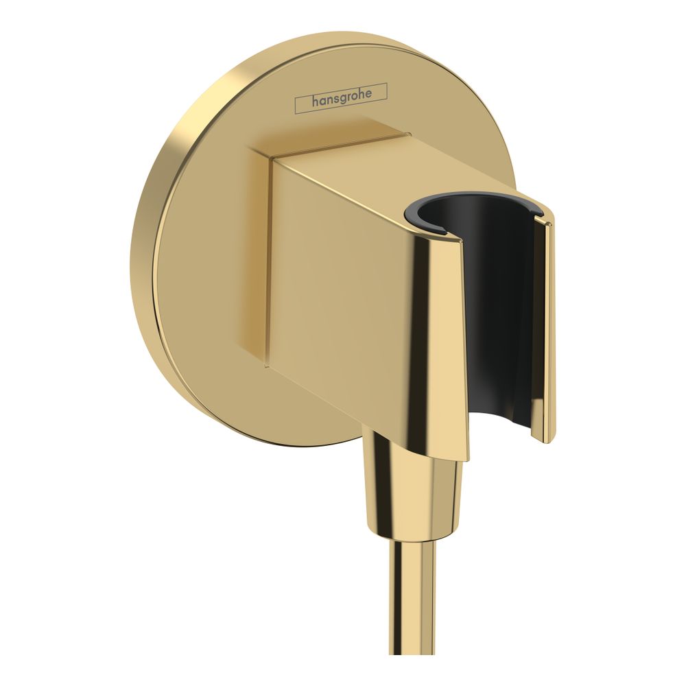 hansgrohe FixFit S Wandanschluss mit Brausehalter, Gold poliert... HANSGROHE-26888990 4059625444238 (Abb. 1)