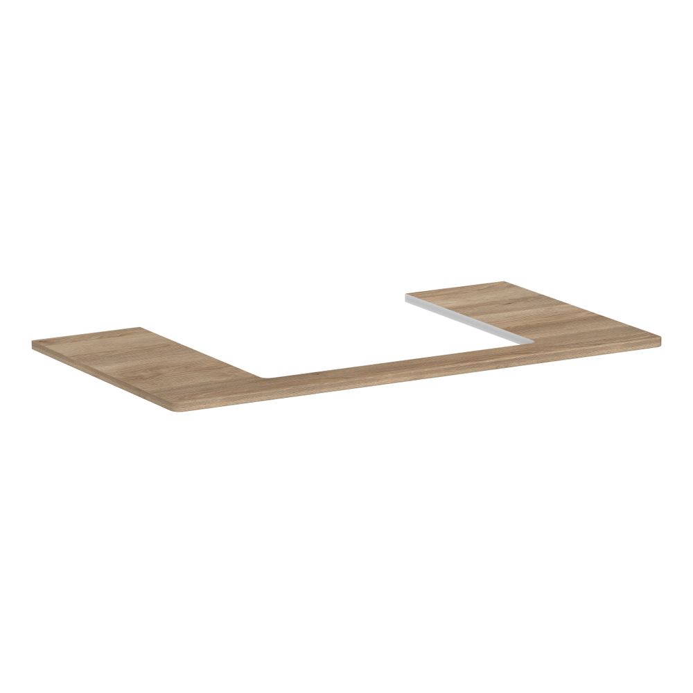 hansgrohe Xelu Q Konsole 980x550mm Eiche Natur, Ausschnitt mittig für Aufsatzwascht... HANSGROHE-54110230 4059625457634 (Abb. 1)